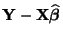 $\displaystyle {\mathbf{Y}}-{\mathbf{X}}\widehat{\boldsymbol{\beta}}$