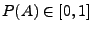 $ P(A)\in[0,1]$