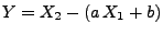 $ Y=X_2-(a\,X_1+b)$