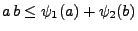 $\displaystyle a\,b\le\psi_1(a)+\psi_2(b)$