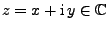 $ z=x+{\rm i}\,y\in\mathbb{C}$