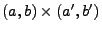 $ (a,b)\times(a^\prime,b^\prime)$