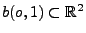 $ b(o,1)\subset\mathbb{R}^2$