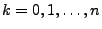 $ k=0,1,\ldots,n$