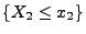 $ \{X_2\le x_2\}$