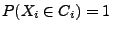 $ P(X_i\in C_i)=1$