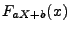 $\displaystyle F_{aX+b}(x)$