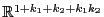$ \mathbb{R}^{1+k_1+k_2+k_1k_2}$