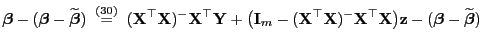 % latex2html id marker 45191
$\displaystyle {\boldsymbol{\beta}}-({\boldsymbol{\...
...hbf{X}}\bigr){\mathbf{z}}-({\boldsymbol{\beta}}-\widetilde{\boldsymbol{\beta}})$