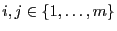 $ i,j\in\{1,\ldots,m\}$