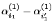 $ \alpha^{(1)}_{i_1}-\alpha^{(1)}_{i_1^\prime}$