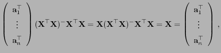 $\displaystyle \left(\begin{array}{c} {\mathbf{a}}_1^\top\\
\vdots\\
{\mathb...
...} {\mathbf{a}}_1^\top\\
\vdots\\
{\mathbf{a}}_n^\top
\end{array}\right) ,
$