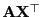 $ {\mathbf{A}}{\mathbf{X}}^\top$