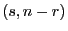 $ (s,n-r)$