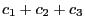$\displaystyle c_1+c_2+c_3$