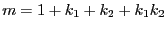 $ m=1+k_1+k_2+k_1k_2$