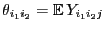 $ \theta_{i_1i_2}={\mathbb{E} }Y_{i_1i_2 j}$