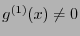 $ g^{(1)}(x)\not=0$