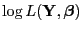 $ \log
L({\mathbf{Y}},{\boldsymbol{\beta}})$