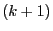 $ (k+1)$