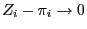 $ Z_i-\pi_i\to 0$