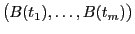 $ \bigl(B(t_1),\ldots,B(t_m)\bigr)$