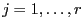 $ j=1,\ldots,r$