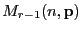 $ M_{r-1}(n,{\mathbf{p}})$