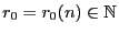 $ r_0=r_0(n)\in\mathbb{N}$