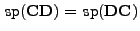 $ { {\rm sp}}({\mathbf{C}}{\mathbf{D}})={ {\rm sp}}({\mathbf{D}}{\mathbf{C}})$