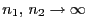 $ n_1, n_2\to\infty$