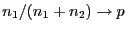 $ n_1/(n_1+n_2)\to p\;$