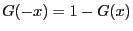 $ G(-x)=1-G(x)$