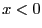 $ x<0$