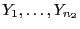 $ Y_1,\ldots,Y_{n_2}$