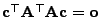 $ {\mathbf{c}}^\top{\mathbf{A}}^\top{\mathbf{A}}{\mathbf{c}}={\mathbf{o}}$