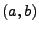 $ (a,b)$