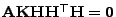 $ {\mathbf{A}}{\mathbf{K}}{\mathbf{H}}{\mathbf{H}}^\top{\mathbf{H}}={\bf0}$