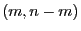 $ (m,n-m)$