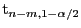 $ {\rm t}_{n-m,1-\alpha/2}$