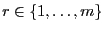 $ r\in\{1,\ldots,m\}$