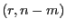 $ (r,n-m)$