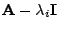 $ {\mathbf{A}}-\lambda_i{\mathbf{I}}$