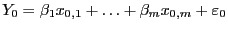 $ Y_0=\beta_1 x_{0,1}+\ldots+\beta_m x_{0,m}+\varepsilon _0$