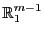 $ \mathbb{R}_1^{m-1}$