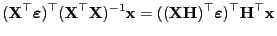 $\displaystyle ({\mathbf{X}}^\top{\boldsymbol{\varepsilon }})^\top({\mathbf{X}}^...
...athbf{H}})^\top{\boldsymbol{\varepsilon }})^\top {\mathbf{H}}^\top{\mathbf{x}}
$