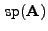 $ { {\rm sp}}({\mathbf{A}})$