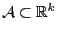 $ \mathcal{A}\subset\mathbb{R}^k$