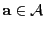 $ {\mathbf{a}}\in\mathcal{A}$