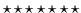 $\star\star\star\star\star\star\star$